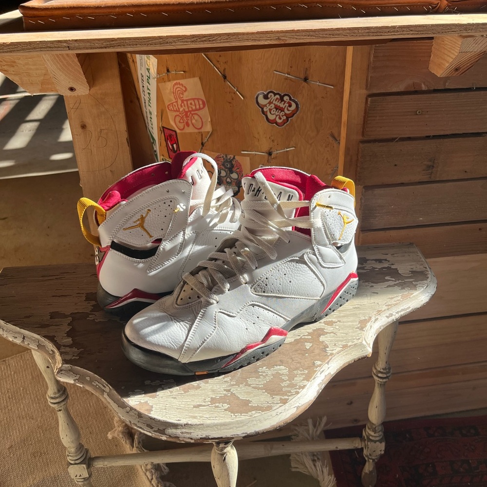 Jordan 7 “Cardinal” sz 10.5 - Picture 4 of 6